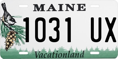 ME license plate 1031UX