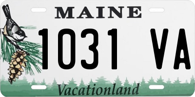 ME license plate 1031VA