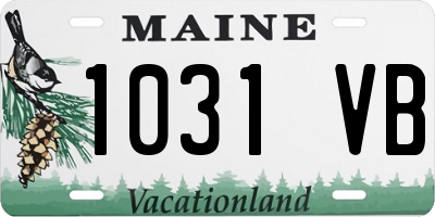 ME license plate 1031VB