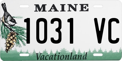 ME license plate 1031VC