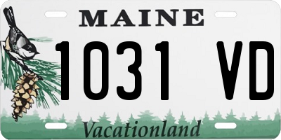 ME license plate 1031VD