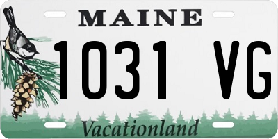 ME license plate 1031VG