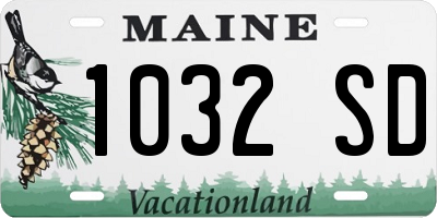 ME license plate 1032SD