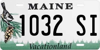ME license plate 1032SI