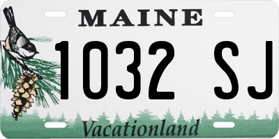 ME license plate 1032SJ