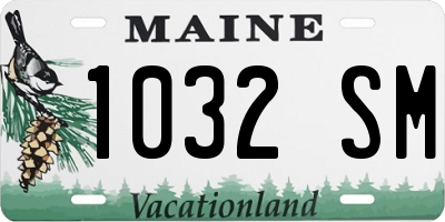 ME license plate 1032SM