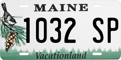 ME license plate 1032SP