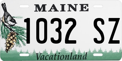 ME license plate 1032SZ