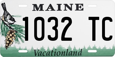 ME license plate 1032TC
