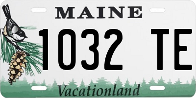 ME license plate 1032TE