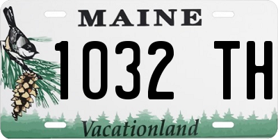 ME license plate 1032TH