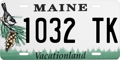 ME license plate 1032TK