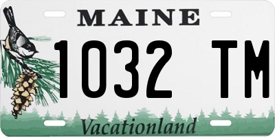 ME license plate 1032TM