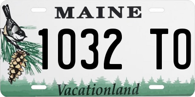 ME license plate 1032TO