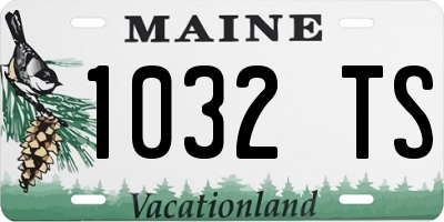 ME license plate 1032TS