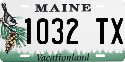 ME license plate 1032TX