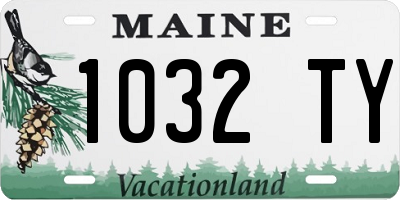 ME license plate 1032TY