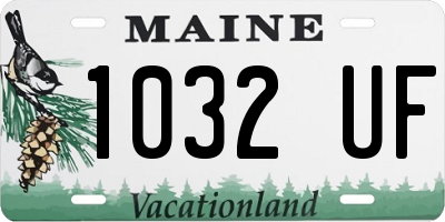 ME license plate 1032UF