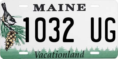 ME license plate 1032UG