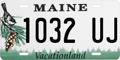 ME license plate 1032UJ