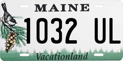 ME license plate 1032UL