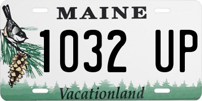 ME license plate 1032UP
