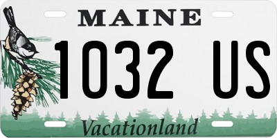 ME license plate 1032US