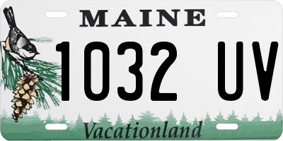 ME license plate 1032UV