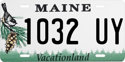 ME license plate 1032UY