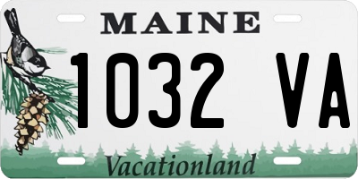ME license plate 1032VA
