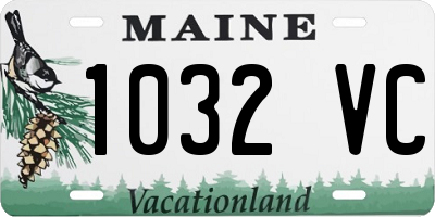 ME license plate 1032VC