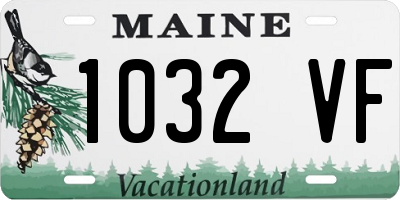 ME license plate 1032VF