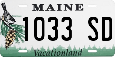 ME license plate 1033SD