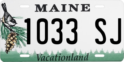 ME license plate 1033SJ