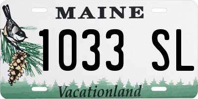 ME license plate 1033SL