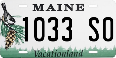ME license plate 1033SO