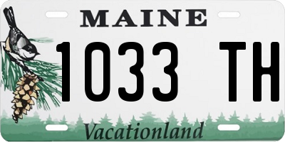 ME license plate 1033TH
