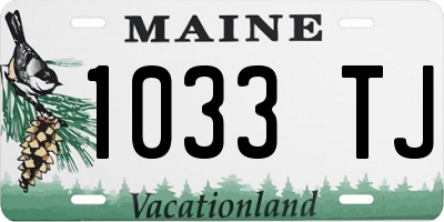 ME license plate 1033TJ