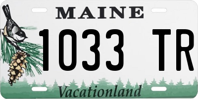 ME license plate 1033TR