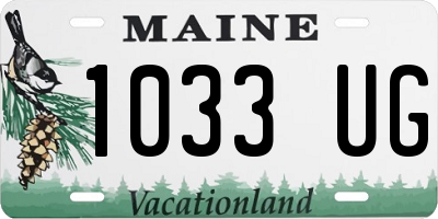 ME license plate 1033UG