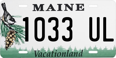 ME license plate 1033UL