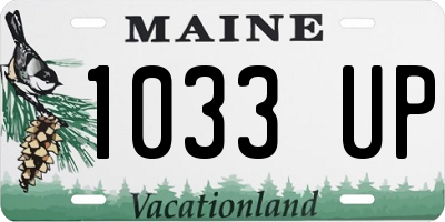 ME license plate 1033UP