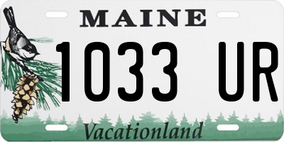 ME license plate 1033UR