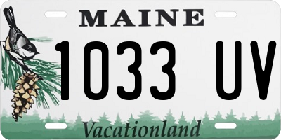 ME license plate 1033UV