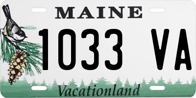 ME license plate 1033VA