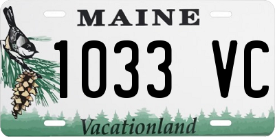 ME license plate 1033VC