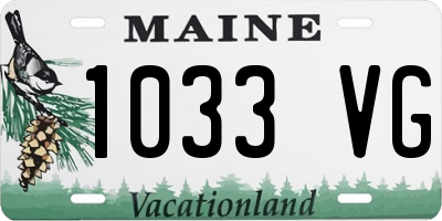 ME license plate 1033VG