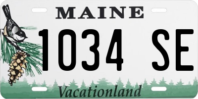 ME license plate 1034SE