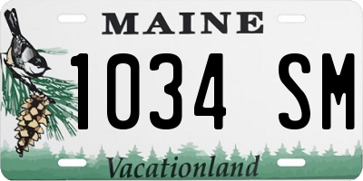 ME license plate 1034SM