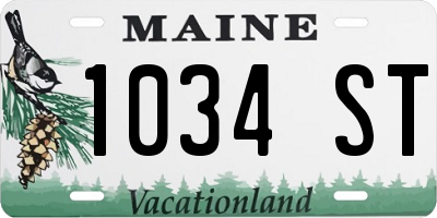 ME license plate 1034ST